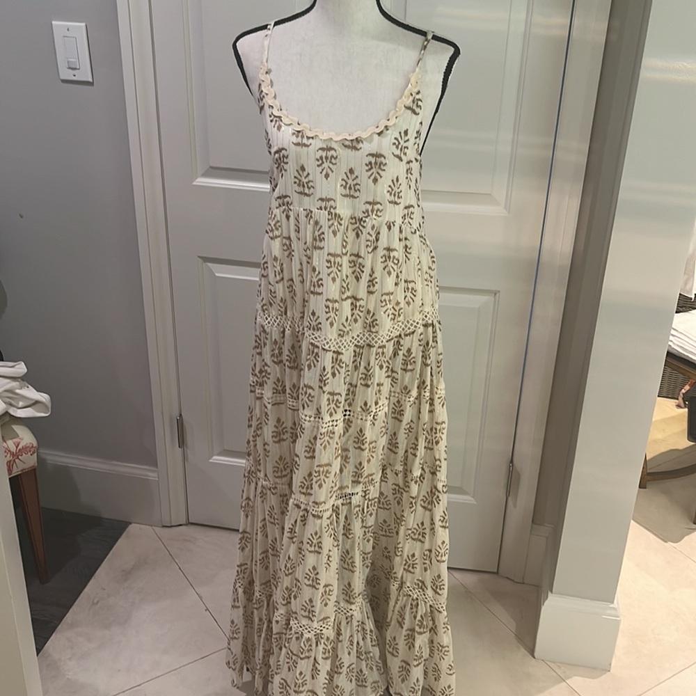 Guadalupe Dress, cream & gold